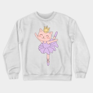 Princess Ballerina Cat Crewneck Sweatshirt